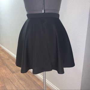 Black mini circle skirt